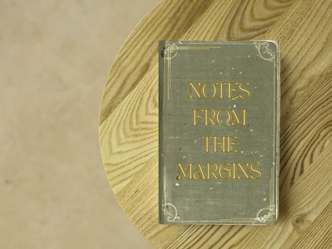 Notes From the Margins fictional book mockup