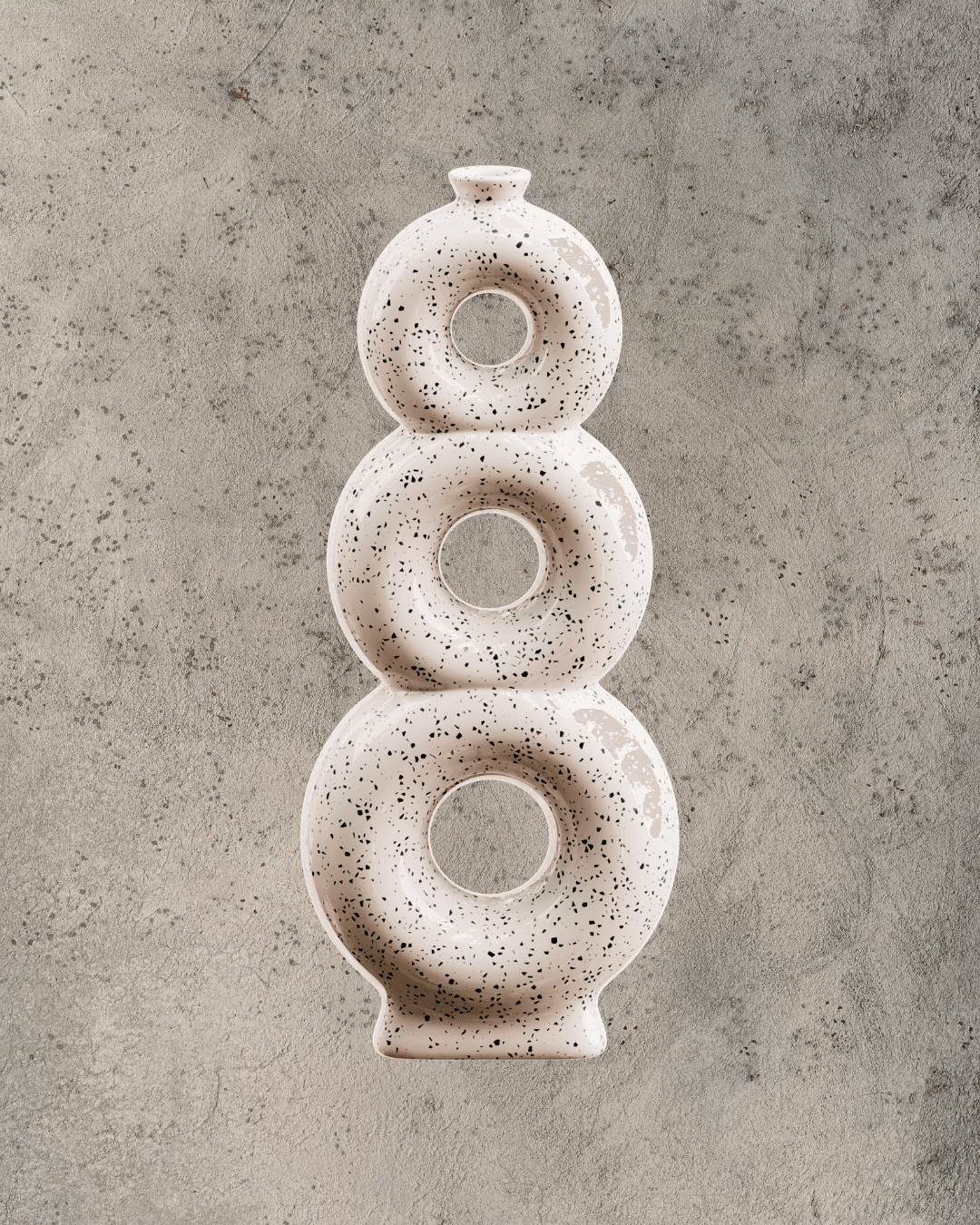Fictional Triptych Totem Vessel ceramic product mockup
