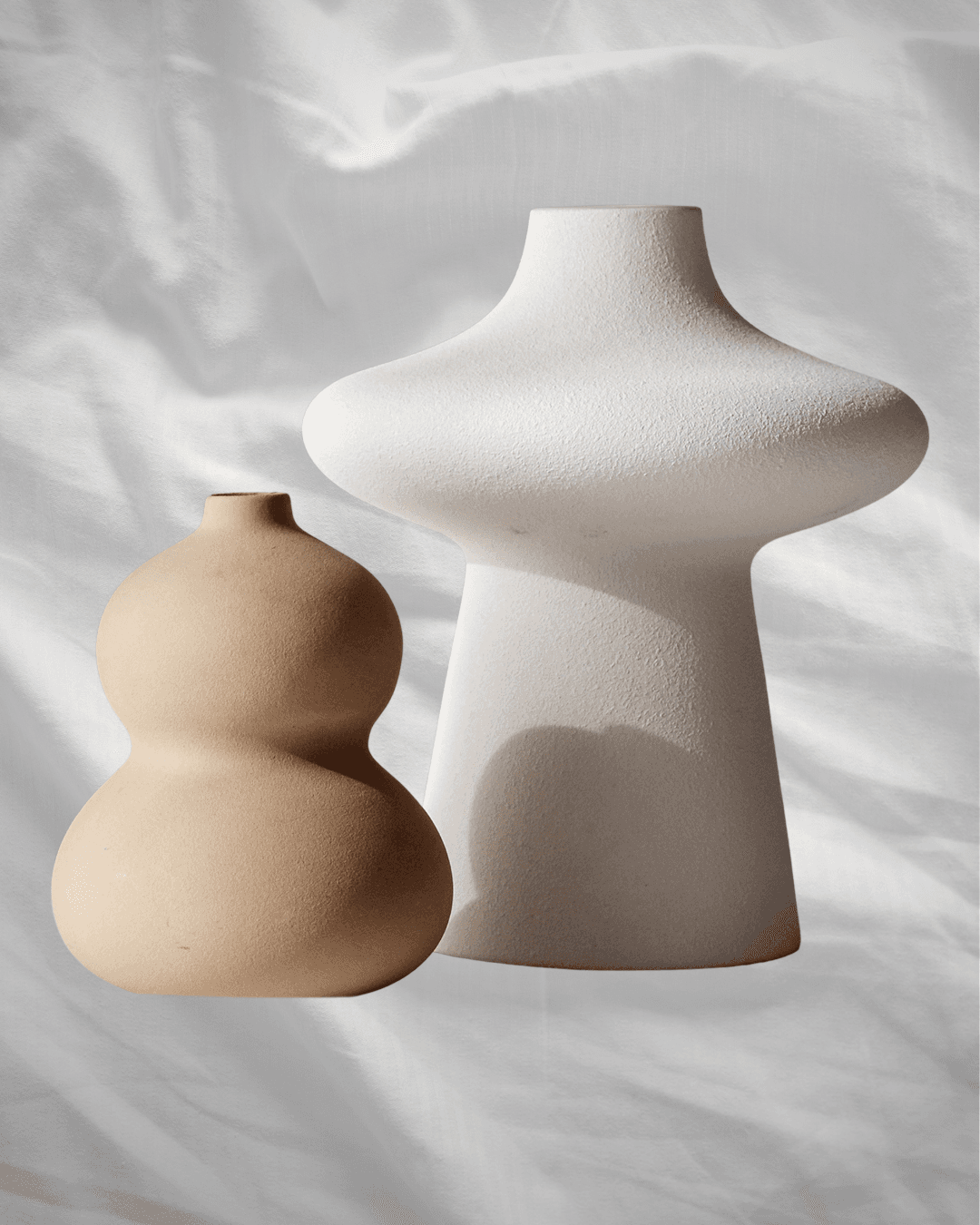 Fictional Folded Plane Vase ceramic product mockup